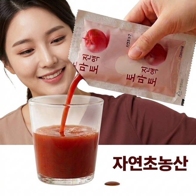 토마토진액즙 자연그대로 통채로 갈아만든 진액 자연초농산, 100개, 105ml