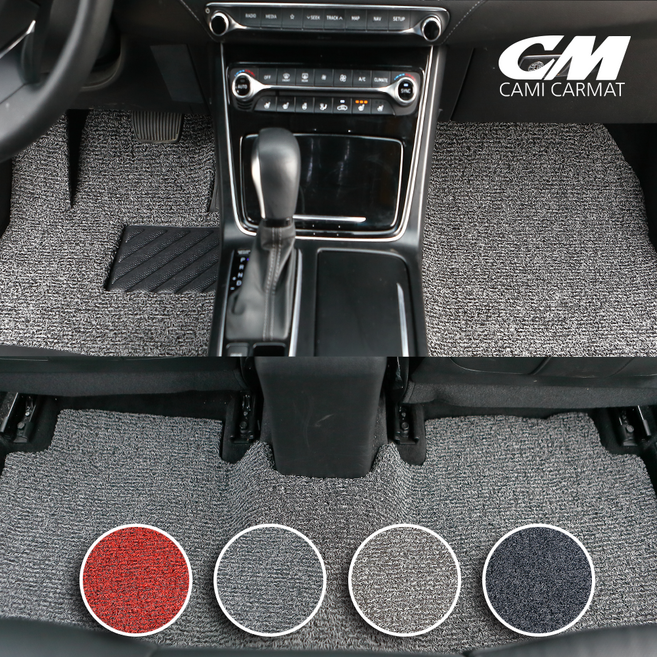 카미 코일 카매트 확장형 쌍용 티볼리 티볼리에어 AIR 전차종 1열 + 2열 세트 자동차 코일매트, 블랙