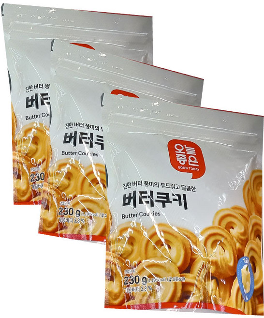 오늘좋은 버터쿠키, 3개, 230g