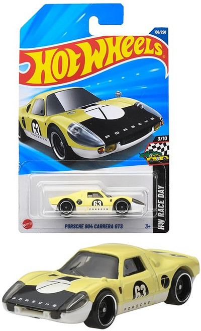 핫윌Hot Wheels 베이직카 포르쉐 904 카레라 GTS 탈것 장난감 미니카 3세부터 노랑 JFN74, 1개, 상세페이지 참조