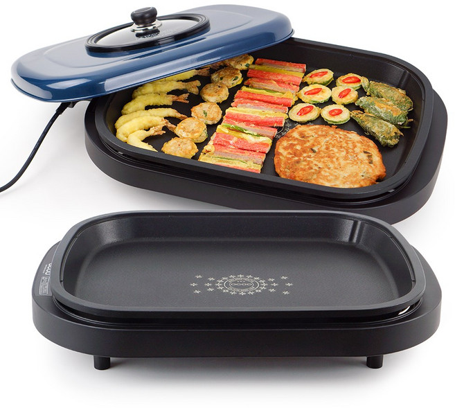 오쿠 국내생산 특대형 잔치팬 전기그릴 58cm 데임방지 열차단 커버