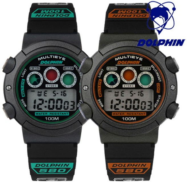 DOLPHIN 돌핀 패션 스포츠 시계 MRP580 5 GREEN