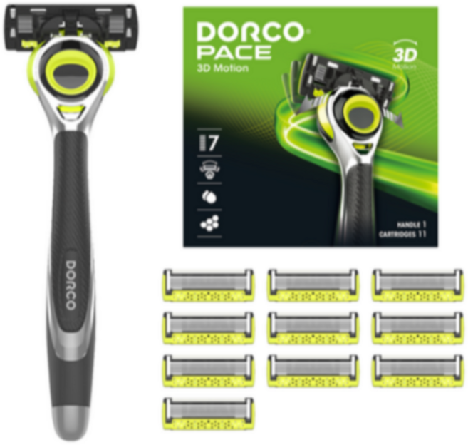도루코 페이스 3D모션 면도기 세트, 면도기본체+날 11개, 1세트