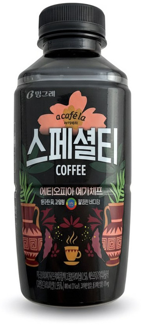 빙그레 아카페라 스페셜티 커피 460mlx10개 에티오피아 예가체프 블랜딩커피, 460ml, 10개