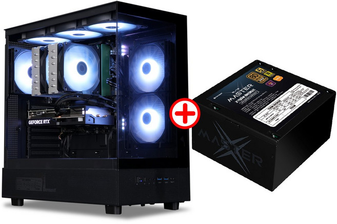 몬스타 가츠 케이스 파워 세트 X520LA리버스 블랙 + MASTER X X750W 80Plus 브론즈, 1개