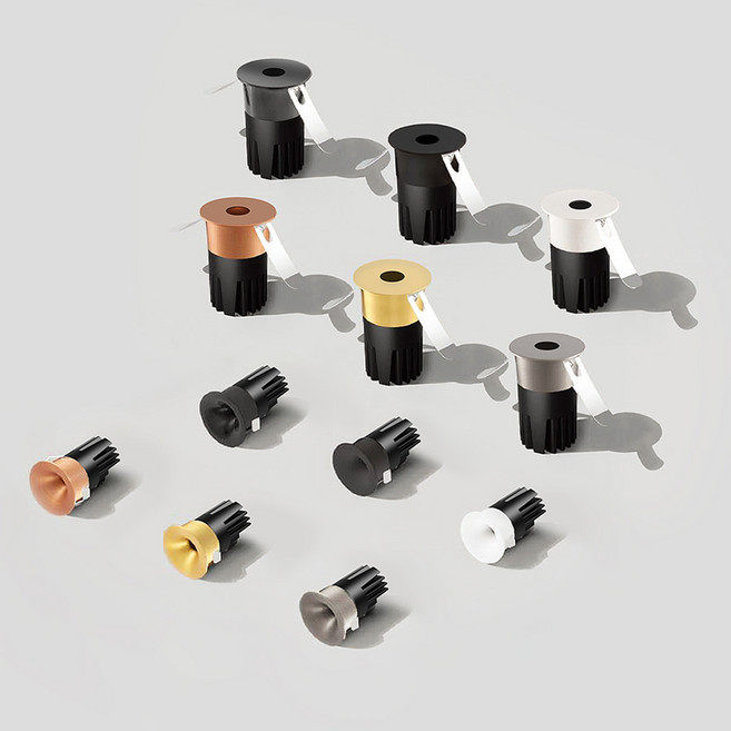 파블로 LED매입등 젠가S 매입등 COB 다운라이트 58mm(2인치)15W 전구색 주백색 조합형매입등, 1개, A타입 원형커버 실버