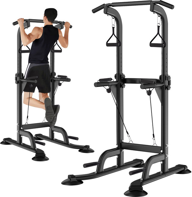 다기능 철봉 턱걸이 가정용 헬스 운동기구 치닝디핑, 블랙