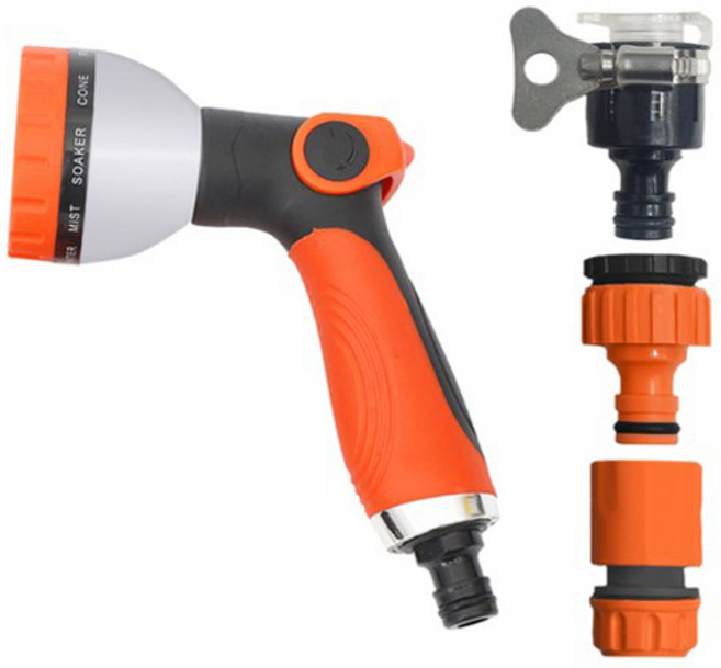 월드크린 10기능 물 호스 스프레이 건, 1개