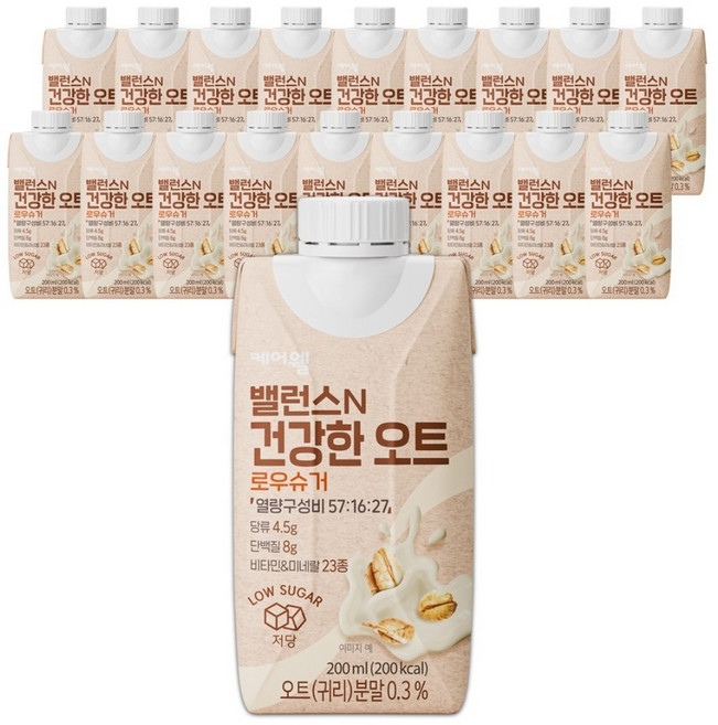 케어웰 밸런스N 건강한 오트 로우슈거, 18개, 200ml