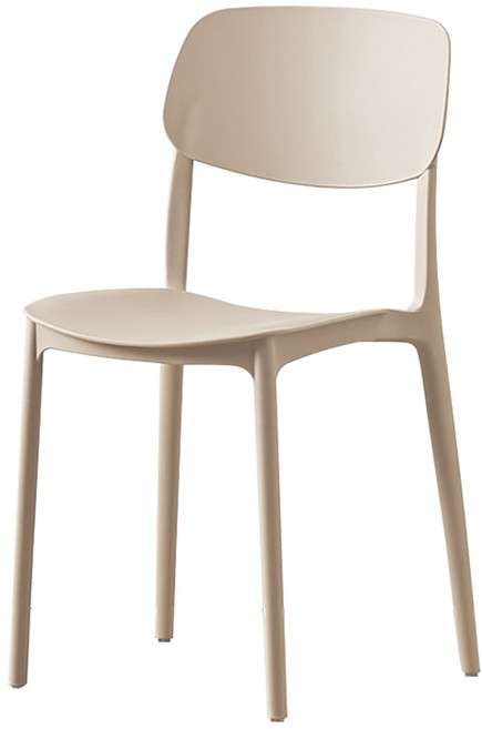 【極美家居】北歐椅 餐椅 塑膠椅 讀書椅 牛角椅, 1件, 升級時尚方背款【卡其色】-單筆限4張, 卡其色