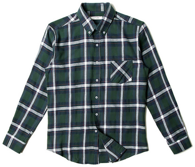 애드윈 AKING 소프트 체크 카키 약기모 긴팔 셔츠 95-120 맨투맨 티셔츠 상의