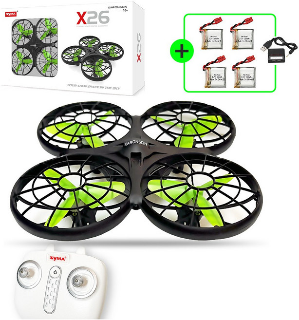 카론슨 시마 X26풀세트+추가배터리4개+충전기 입문용 연습용 교육용 초보자 선물 미니드론, 카론슨X26드론풀세트+추가배터리4개+충전기, 1개