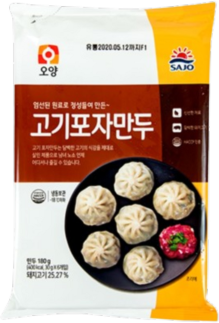 오양 고기포자만두, 사조오양 고기 포자 만두 180g x 15개 2세트 총, 15개, 180g
