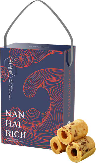 南海豐 烏金旺烏魚子米蛋捲 (手提禮盒) 純米無麩質/無防腐劑/伴手禮/年節, 135g, 1盒裝