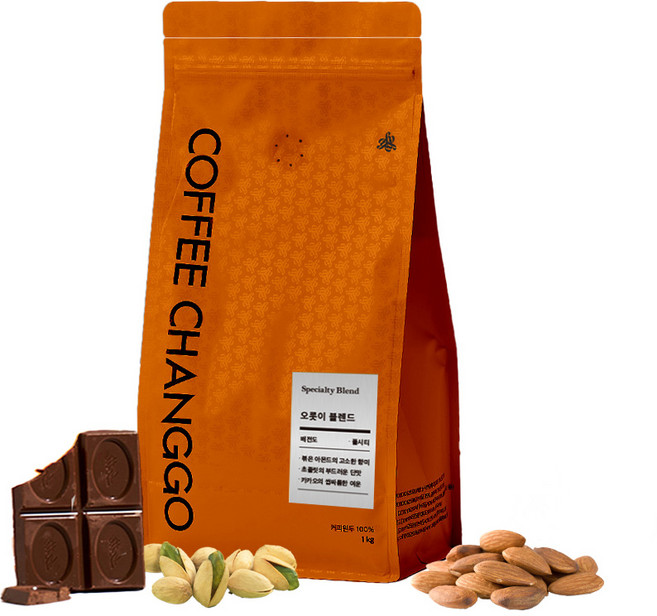 커피창고 고소한 스페셜티 오롯이 블렌드 원두커피, 홀빈(분쇄안함), 1kg, 1개