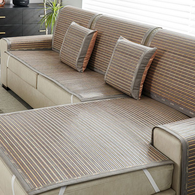 쇼파 대자리 매트 대나무 여름방석 침대 쿨 소파패드, 60x60cm, 여름 산들 바람 - 여름에 얼룩덜룩 한