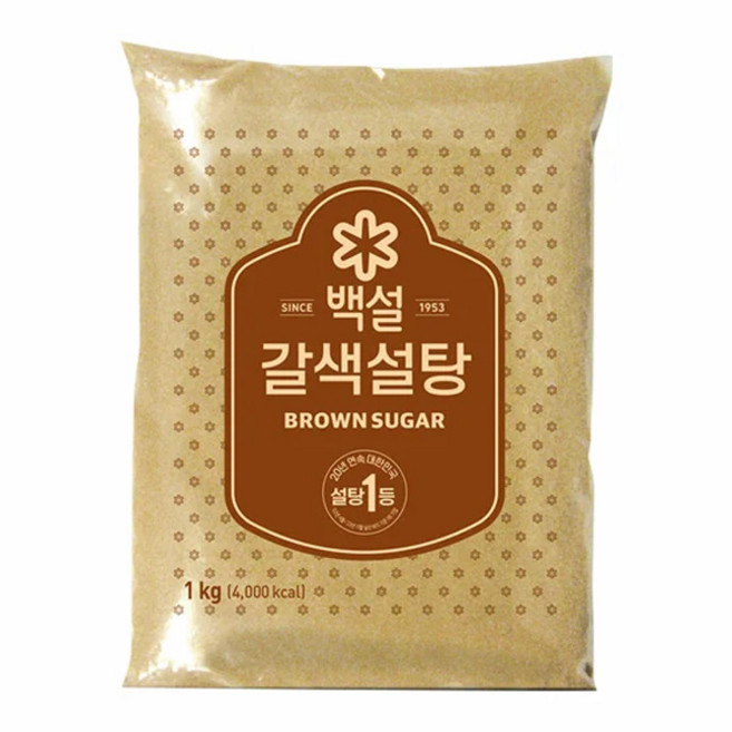 대량 갈색설탕 1kg 업소용 벌크 달고나 황 슈가, 4개