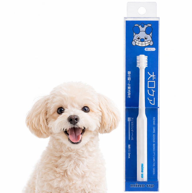 일본 마인드업 켄코케어 강아지 칫솔 슬림실린더헤드 (소형견 전용), 강아지용, 3개