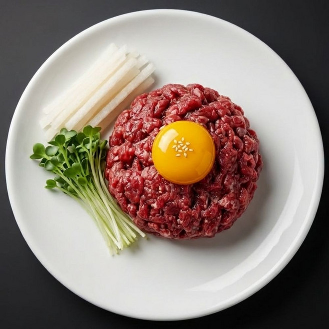 한우 육회 300g 당일도축 뭉티기 간장소스 제공, 1개