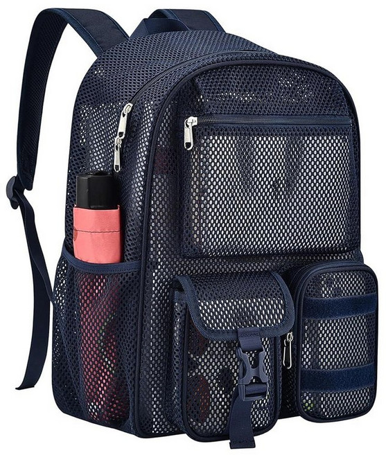 Slumou Mesh Backpack for School 25L Large Heavy Duty mesh Schoolbag for Adults Girls Boys Kids wi