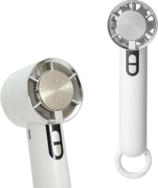 NUNUHANA 휴대용 무선 급속 냉각 손 선풍기 DM33, 화이트