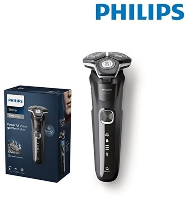 필립스 SkinIQ 5000 시리즈 전기면도기 S5898/18, 없음, 딥블랙