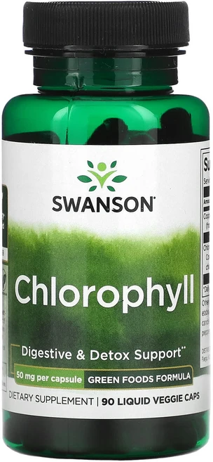 건강챙기세요 Swanson 엽록소 50mg 액상 베지 캡슐 90정 백살까지오래오래, 1개 - 쿠팡