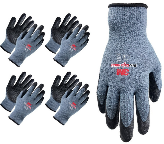 3M 프로그립 4000 TOUCH 기모 방한 스마트폰 터치 장갑 / 3M ProGrip4000 Touch Winter Napping Gloves, XL, 5개