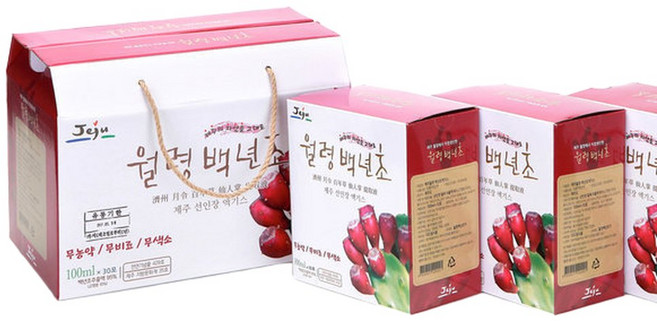 제주백년초 백년초즙/제주도 손바닥 선인장 열매 진액 100ml 30포, 30개