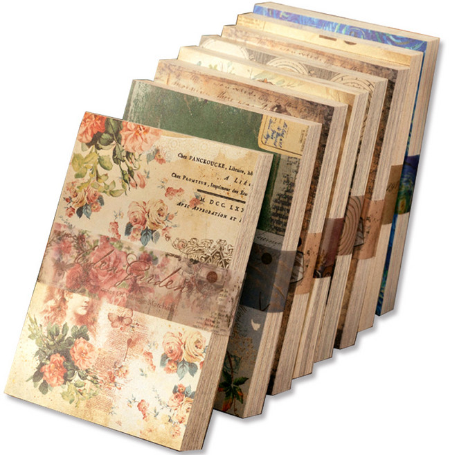 레더스 빈티지 감성 꽃 인물 다꾸 랩핑지 배경지 100매입, 04. ZIZ04 배경지100매