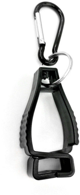 분실방지 작업 장갑 집게 고리 클립, 블랙, 1개