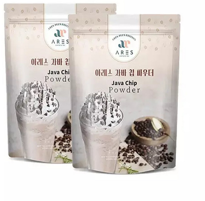 아레스 자바칩 파우더 500g 2개세트, 1개입, 2개