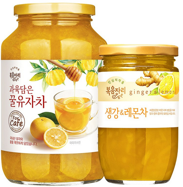 복음자리 유자차 1kg *생강 레몬차 500g, 1개, 1개입