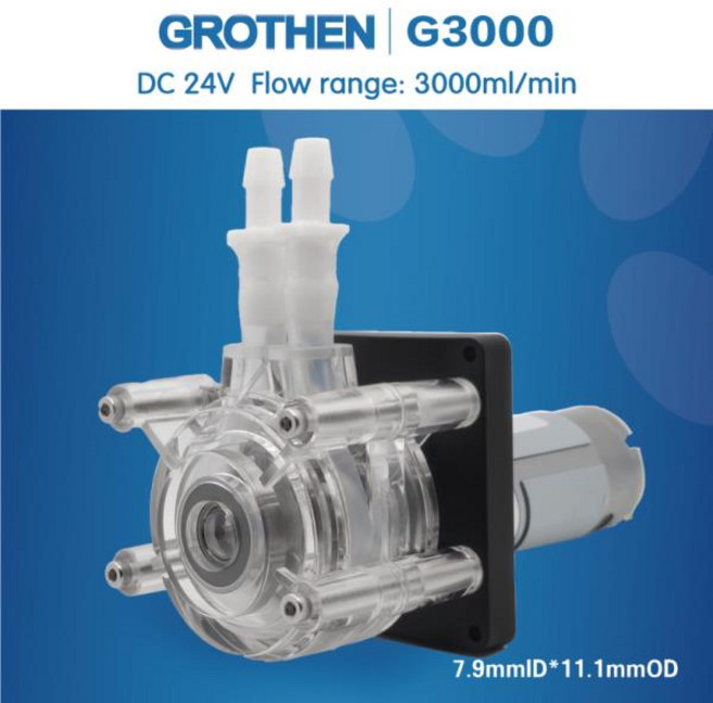 12V/24V DC 연동 펌프 - 0.8GPH (3000ml/min) 고유량 정량 시스템 (호스 키트 포함) 산호 수족관 및 분석, 02 Silicone Tube, 01 CHINA, 01 Rated Voltage 24V