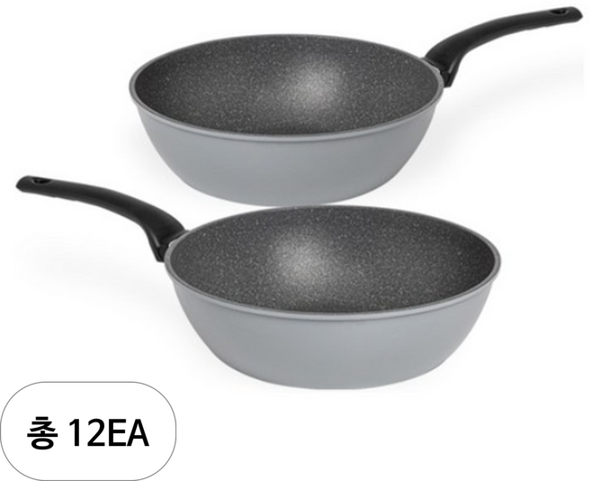 퀸센스 데일리 후라이팬 세트 2개, 혼합색상, 궁중팬 28cm + 궁중팬 28cm, 12세트
