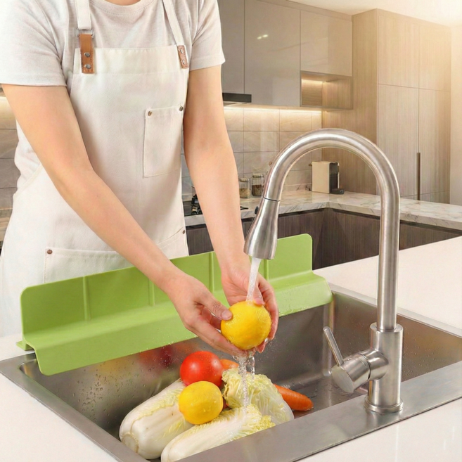 품질 좋고 가심비 뛰어난 / 처마형 싱크대 실리콘 물막이 / 주방에 꼭 필요한 MUST HAVE 아이템, 1개, 올리브그린