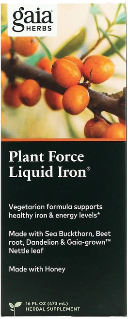 Gaia Herbs 플랜트포스 리퀴드 아이런 16 fl oz(473 ml), GaiaHerbs플랜트포스리퀴드아이런16floz473m, 1개, 473ml - 쿠팡