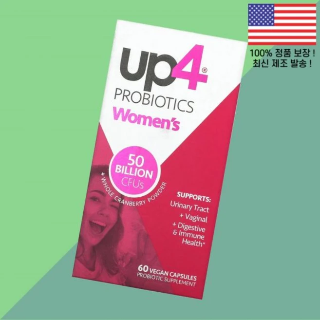 업4 프로바이오틱스 유산균스 유산균 우먼 여성 여자 여자용 식물성 베지캡슐 60정 up4 Probiotics Women's 60 Vegan Capsules, 1개 - 쿠팡