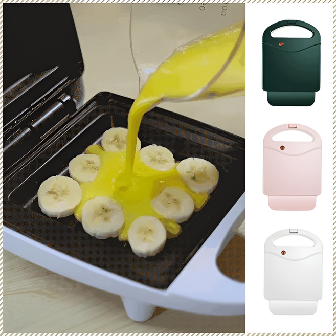 샌드위치 조식기 오븐 다기능 다용하다 토스터 경식신맛/수납이 편리하고/샌드위치 만들기, 그린1, 215x153x105mm