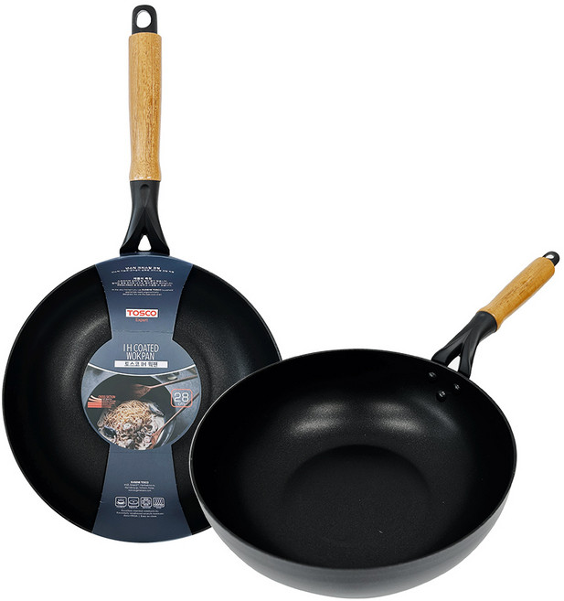 토스코 IH코팅 웍팬 28cm 인덕션 궁중팬 프라이팬 겸용 논스틱 볶음팬, 1개