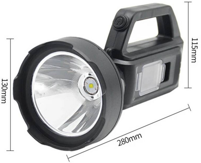 손전등 캠핑 랜턴 낚시 미니 후레쉬 휴대용 야외 램프 10000lm 탐조등 USB 태양광 충전 P50 강력한 조명 작업, large no solar