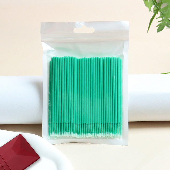 자동차 틈새 청소 디테일 나노 브러쉬, 100개, 중형 녹색