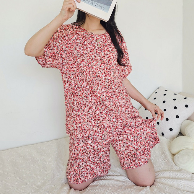 엘라운지 쁘띠 프릴 지지미 파자마 세트