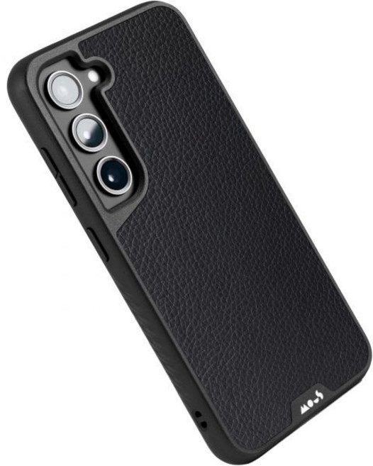 Mous 삼성 갤럭시 S23 Ultra 맥세이프 호환 케이스 Limitless 5.0 아라미드 섬유 우수한 낙하 보호, Samsung Galaxy S23, Black Leather, 1개