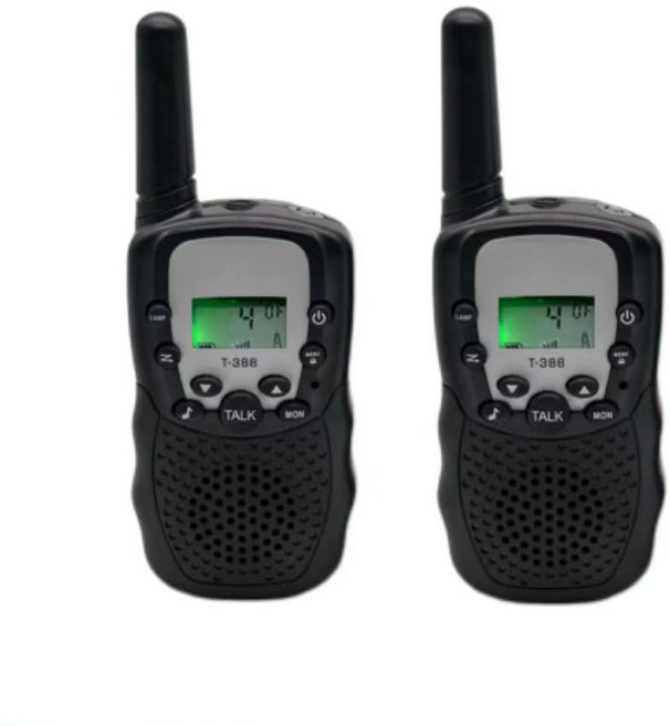 walkie-talkie T-388 생활무전기, 2개, T-388블랙(배터리포함)