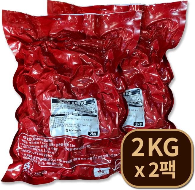야식만참 숯불통닭발 2Kg, 2개