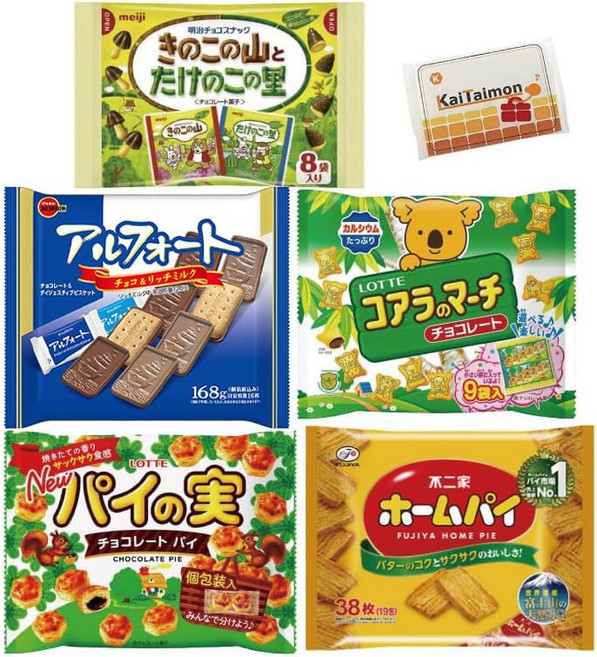 과자 포장 세트 (버섯 산과 죽순 마을 알포트 코알라 마치 파이 열 83577, 1개
