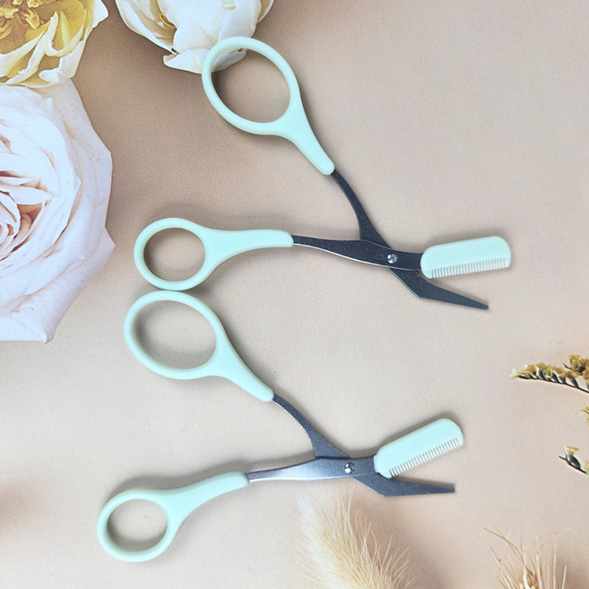 숱정리 가위 빗달린 눈썹가위 미용가위 눈썹정리