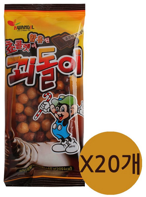 광일제과 꾀돌이, 40g, 20개