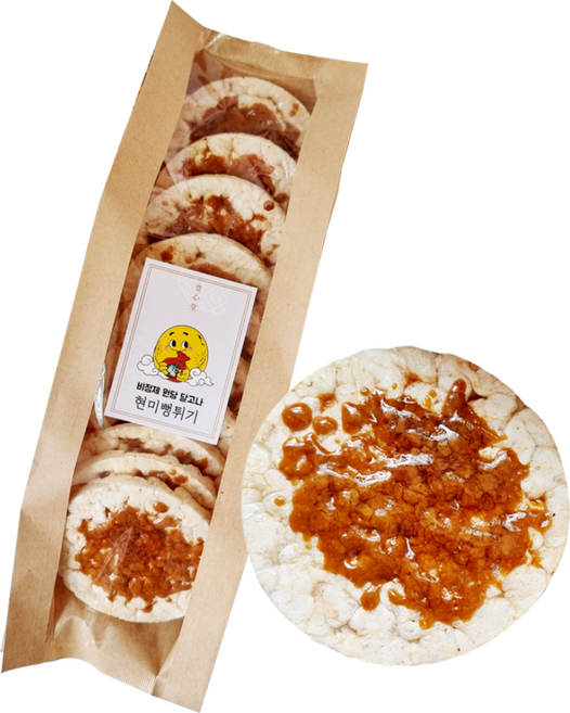 풍심당 달고나 현미 뻥튀기 쌀과자 인기과자 회사 간식, 1개, 80g